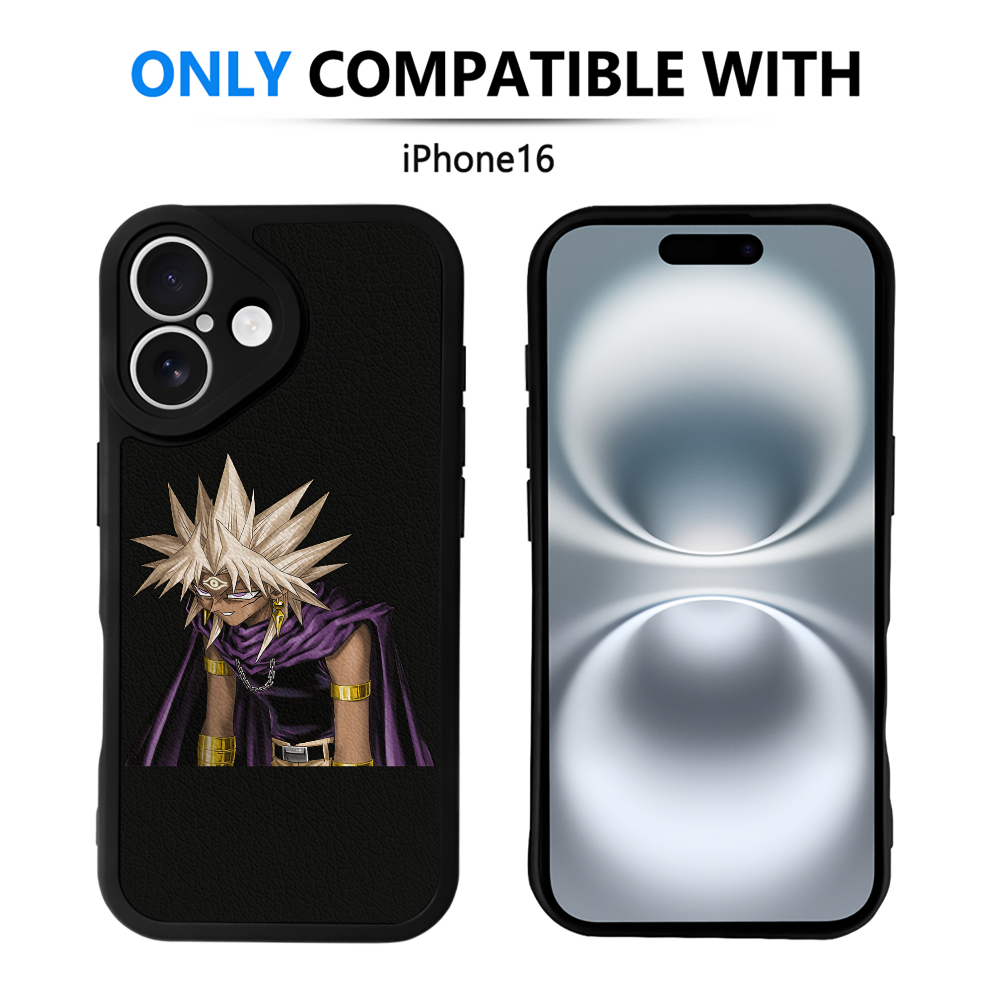 遊☆戯☆王 Yu-Gi-Oh! 【iPhone 16シリーズ対応】シリコンスマホケース（レザー調） 材質：シリコン